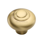 M Marcus Heritage Brass Bead Design Round Wardrobe Knob 38mm 